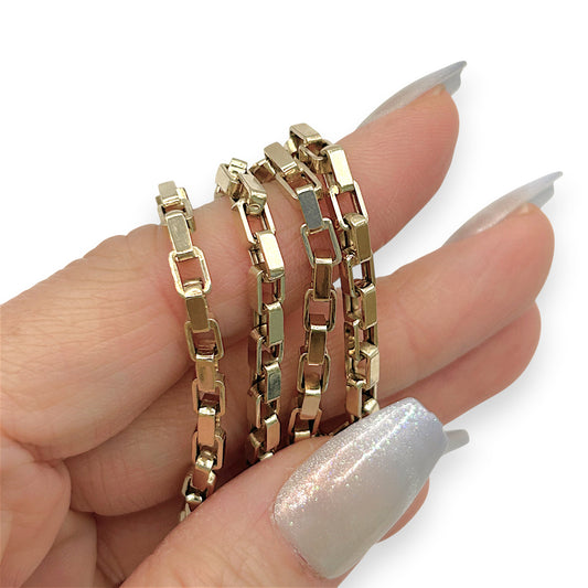BRAND NEW | 18ct Gold Imperial Box‑Bold Chain 49cm