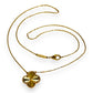 BRAND NEW | 18ct Gold Golden Clover Radiance Necklace 44cm