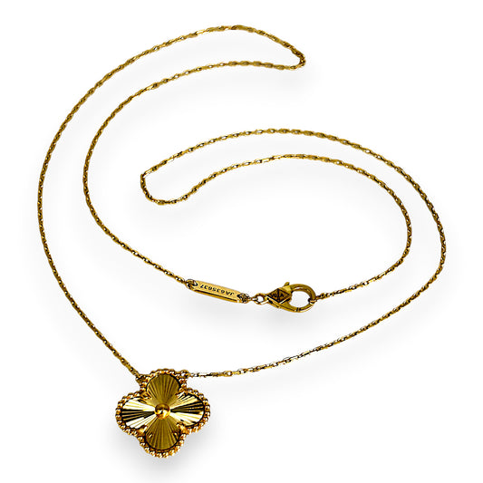 BRAND NEW | 18ct Gold Golden Clover Radiance Necklace 44cm