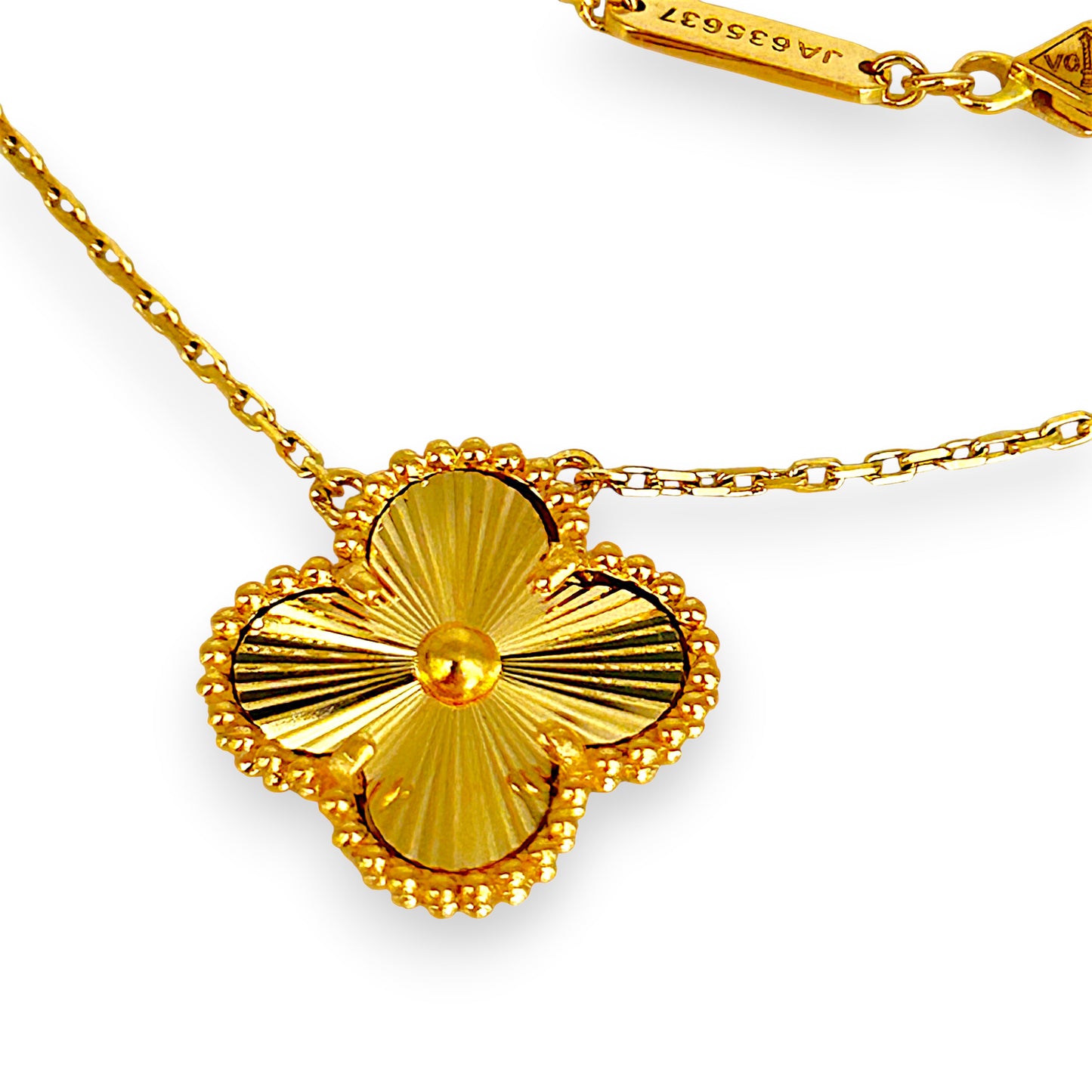 BRAND NEW | 18ct Gold Golden Clover Radiance Necklace 44cm