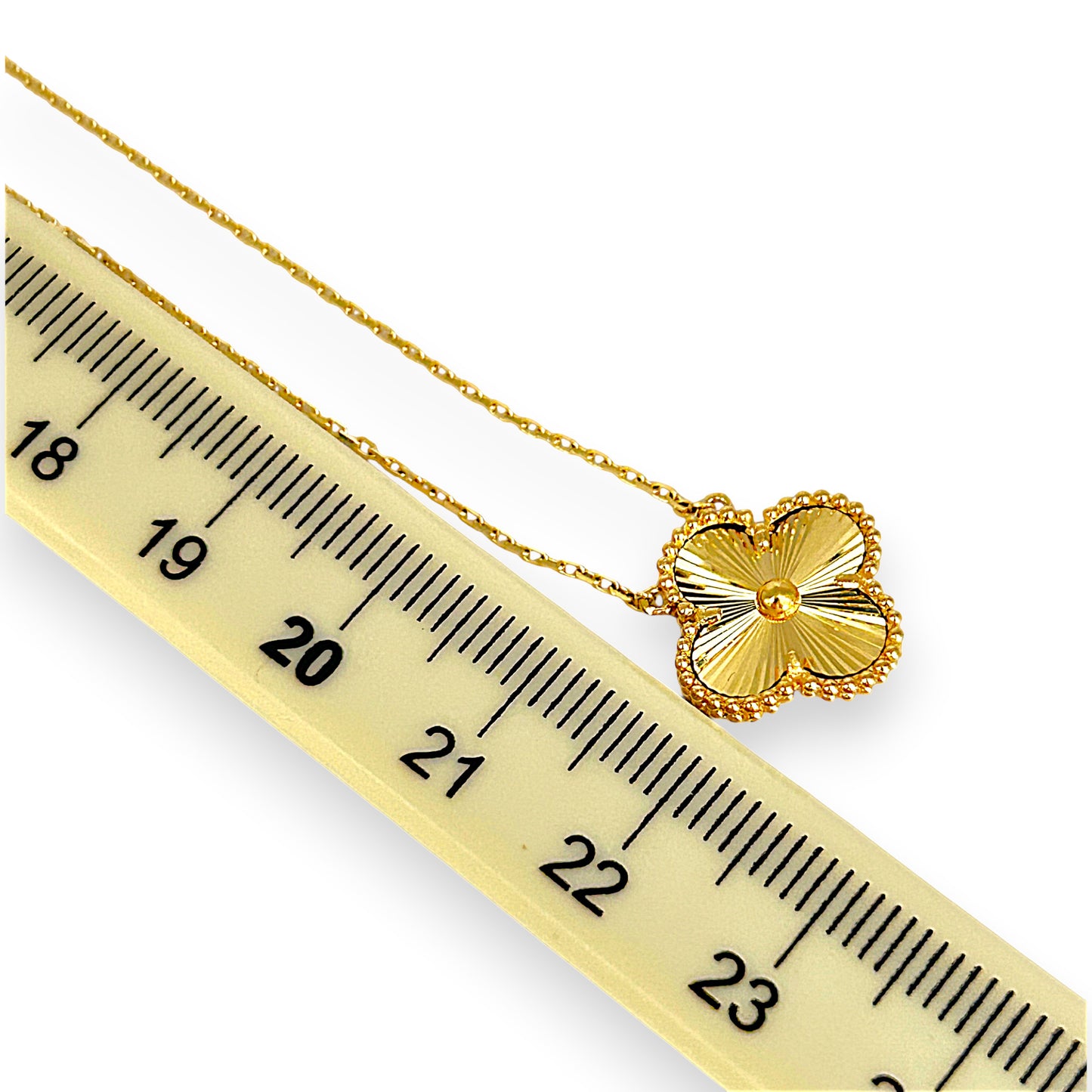 BRAND NEW | 18ct Gold Golden Clover Radiance Necklace 44cm