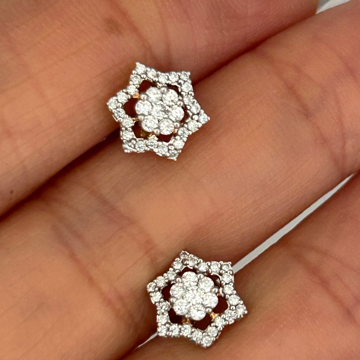 NZGD | 18ct Gold Twilight Blossom Luxe Stud Earrings