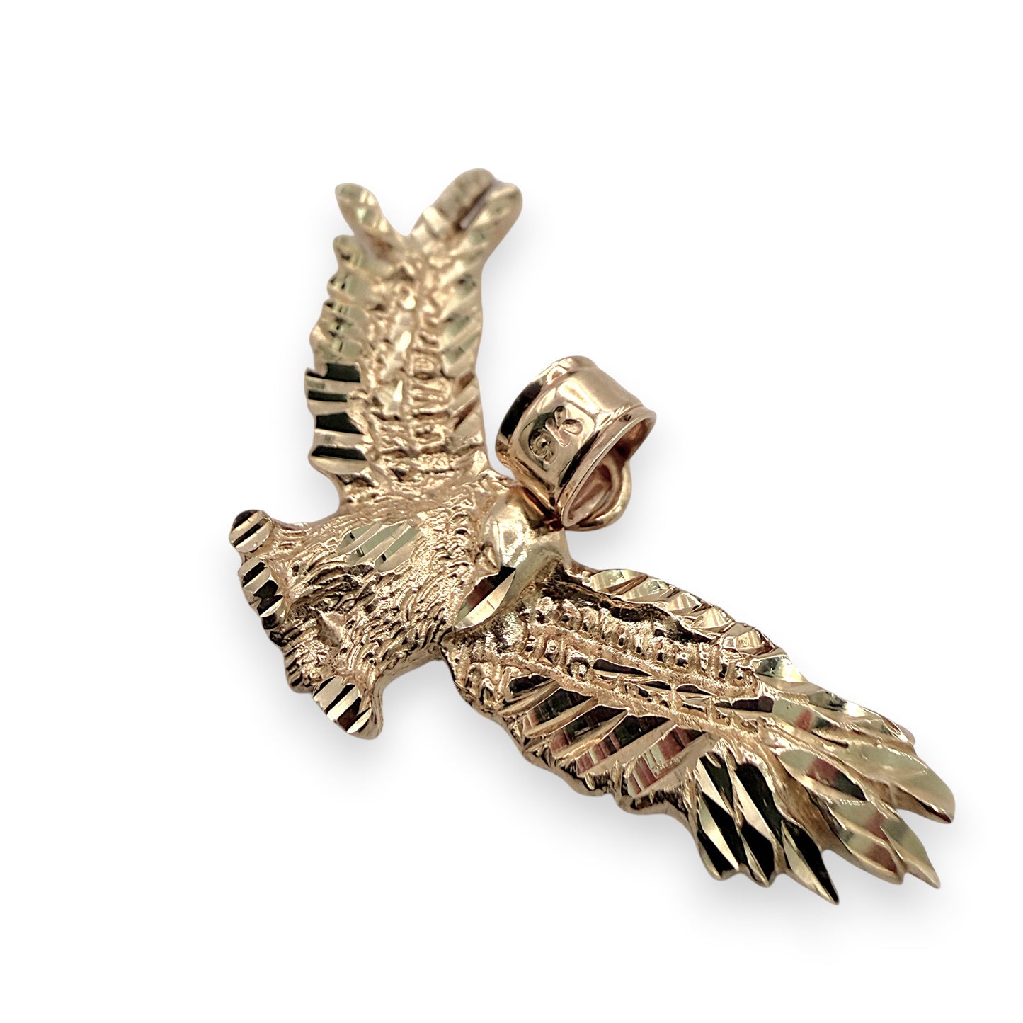 NZGD | 9ct Gold  Freedom Crest Eagle Pendant 37.7mm