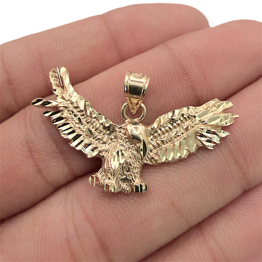 NZGD | 9ct Gold  Freedom Crest Eagle Pendant 37.7mm