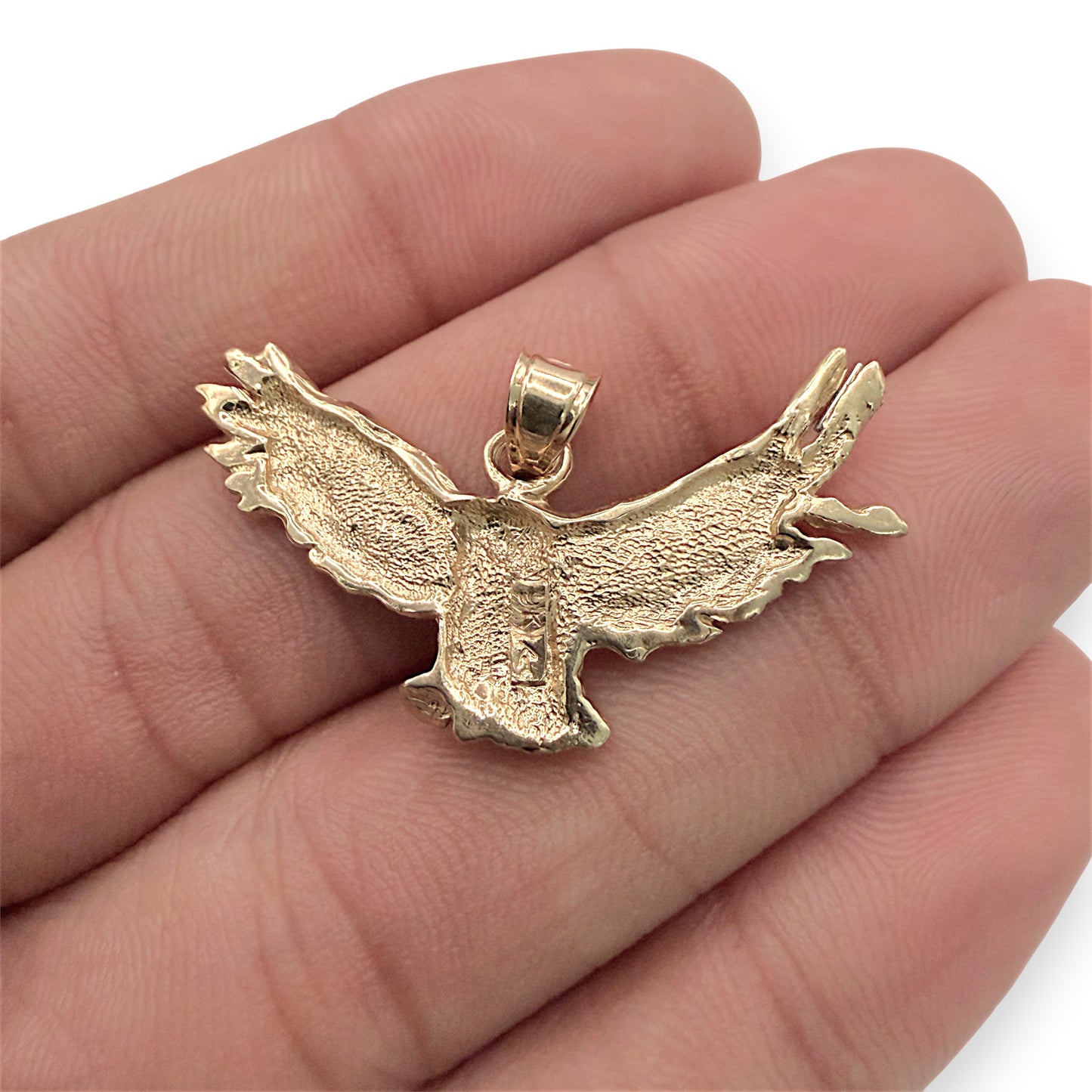 NZGD | 9ct Gold  Freedom Crest Eagle Pendant 37.7mm