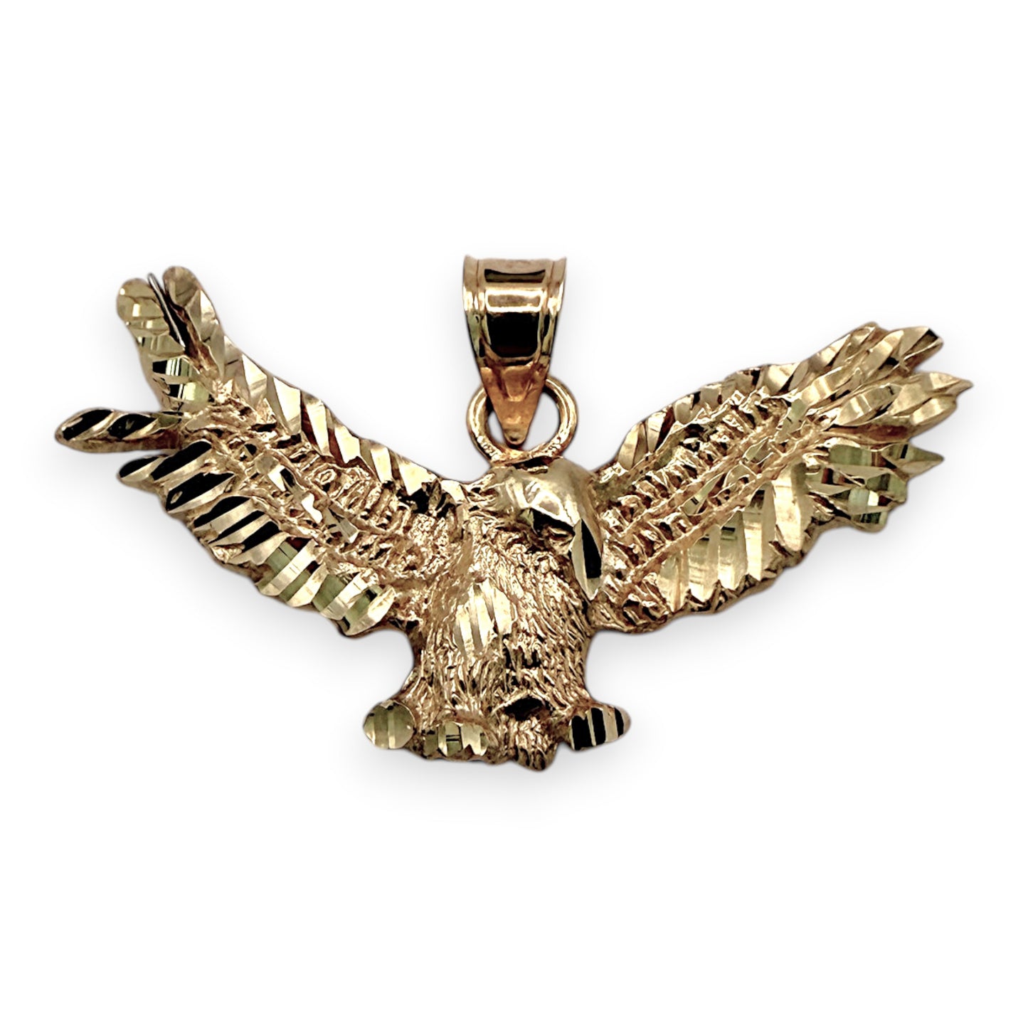 NZGD | 9ct Gold  Freedom Crest Eagle Pendant 37.7mm