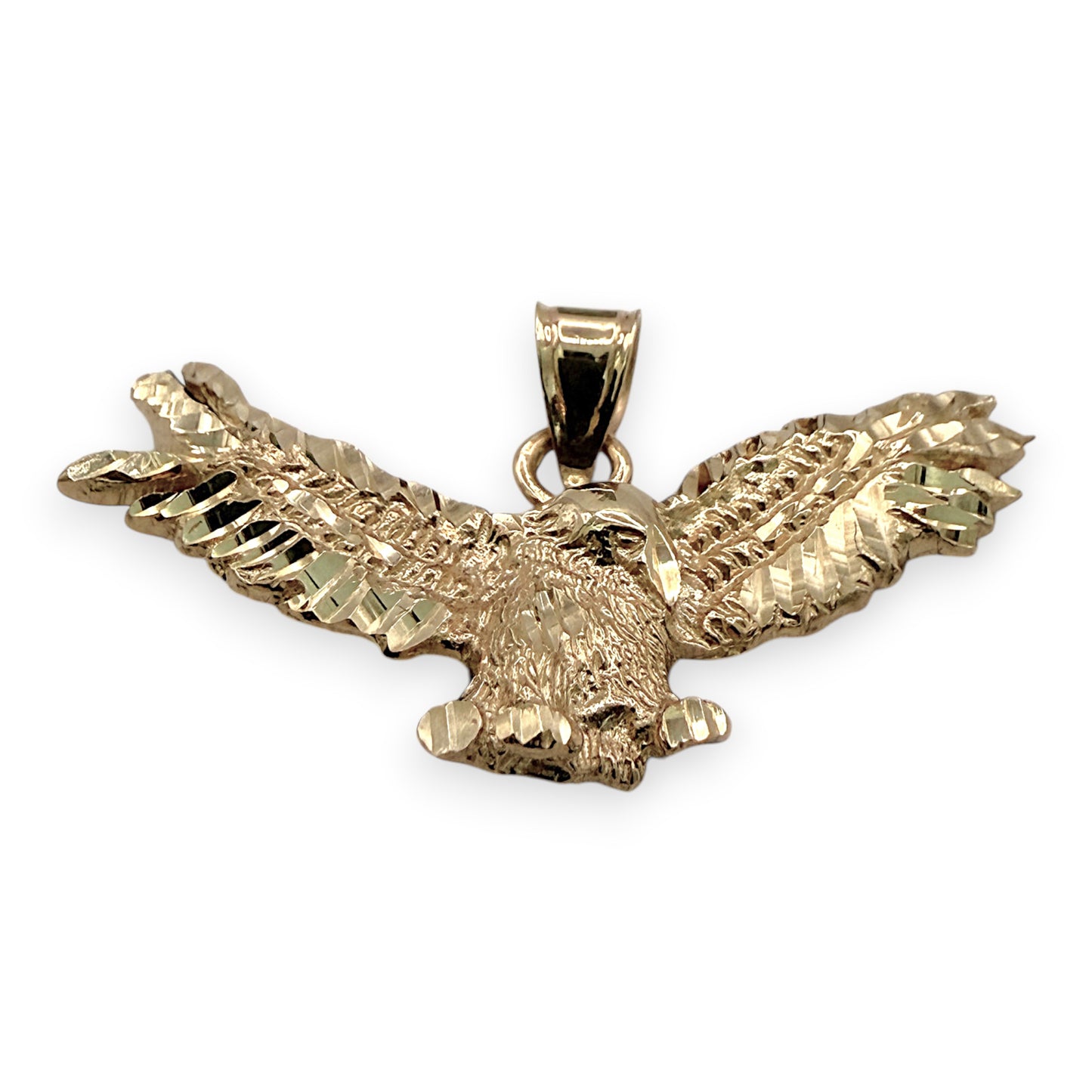 NZGD | 9ct Gold  Freedom Crest Eagle Pendant 37.7mm