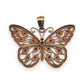 NZGD | 9ct Y/W Gold Monarch Butterfly Pendant 16.2mm