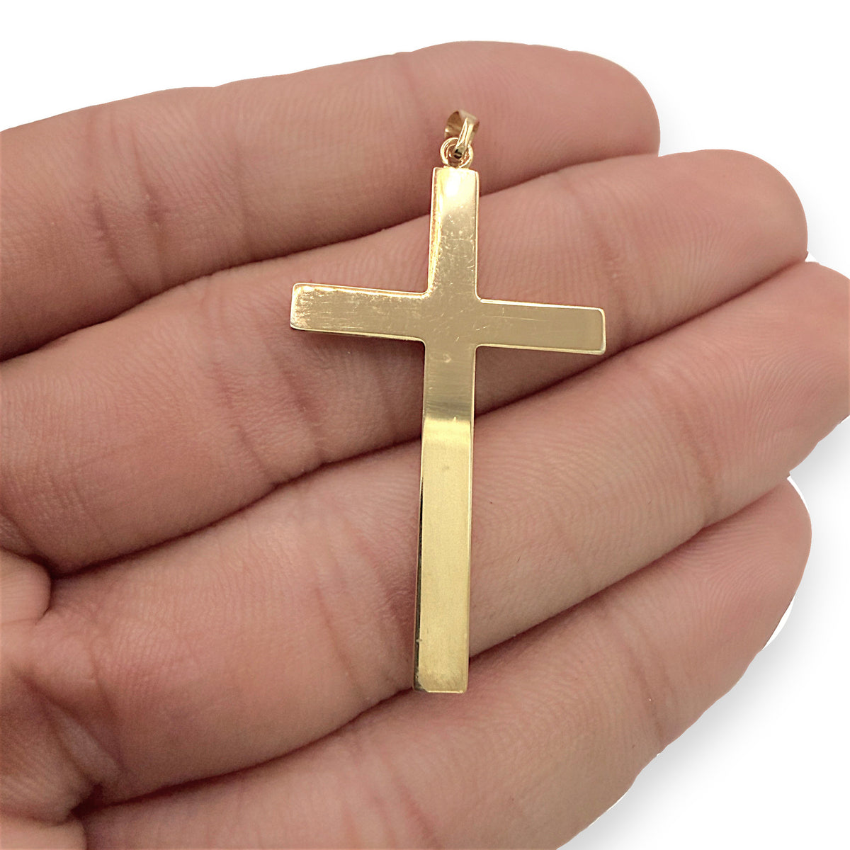 NZGD | 9ct Gold Eternal Cross Pendant 42mm