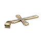 NZGD | 9ct Y/W Gold Radiant Dual‑Gold Cross Pendant 26.9mm