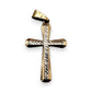 NZGD | 9ct Y/W Gold Radiant Dual‑Gold Cross Pendant 26.9mm