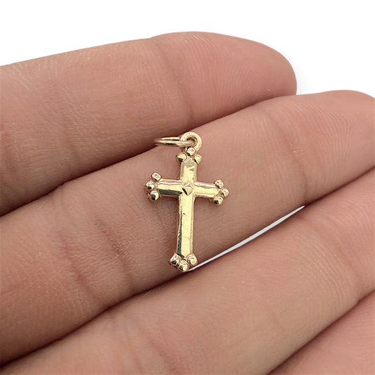 NZGD | 9ct Gold Classic Ornate Cross Pendant 17.9mm