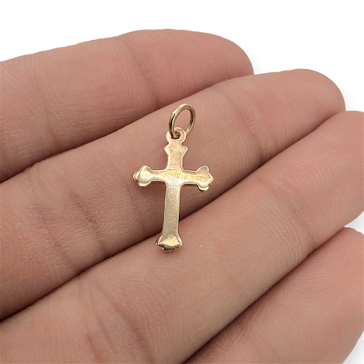 NZGD | 9ct Gold Classic Ornate Cross Pendant 17.9mm