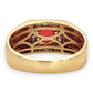 NZGD | 9ct Gold PROUDS Crimson Halo Royale Ring Valuation $2,000