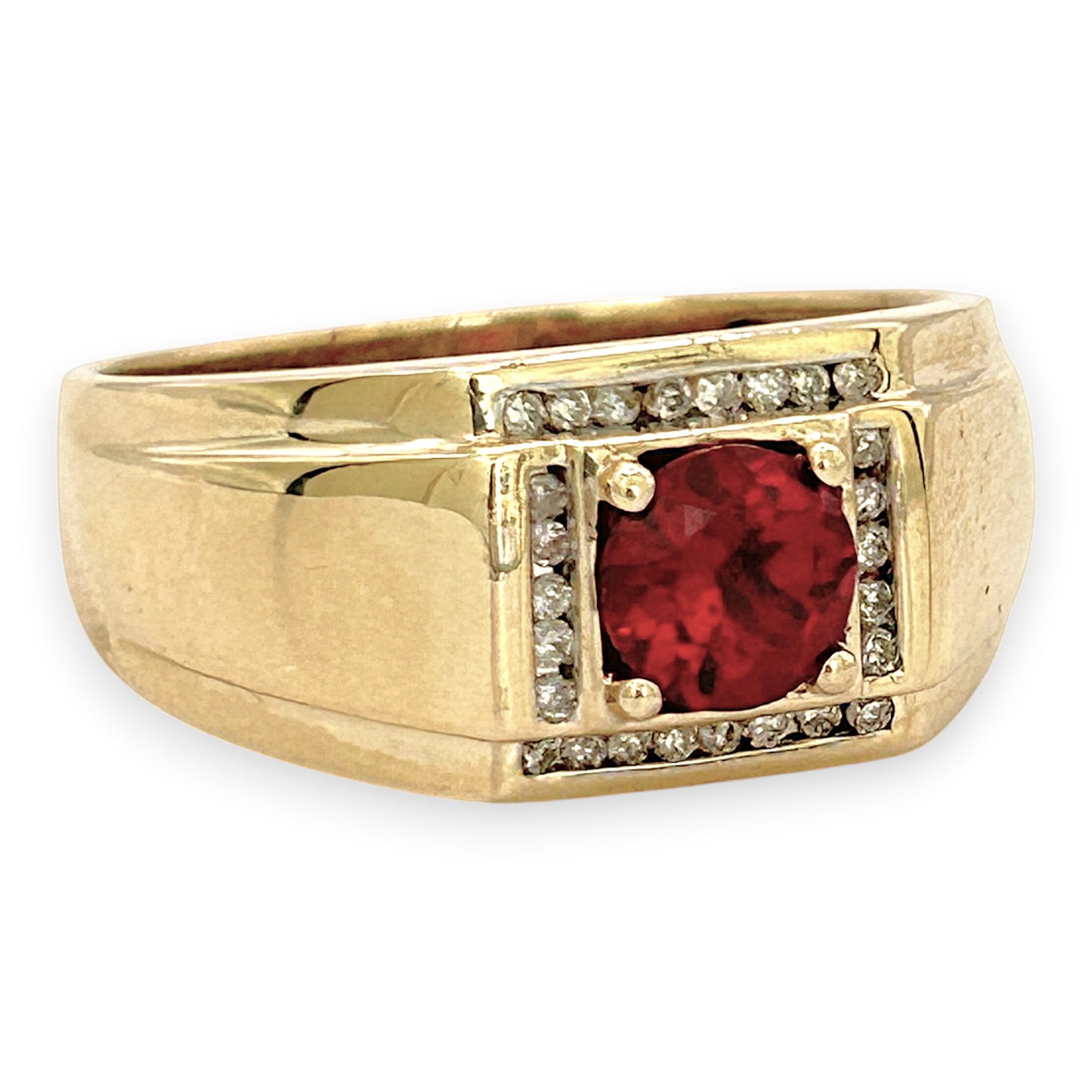 NZGD | 9ct Gold PROUDS Crimson Halo Royale Ring Valuation $2,000