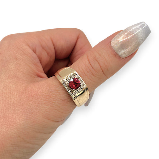 NZGD | 9ct Gold PROUDS Crimson Halo Royale Ring Valuation $2,000