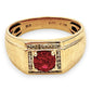 NZGD | 9ct Gold PROUDS Crimson Halo Royale Ring Valuation $2,000