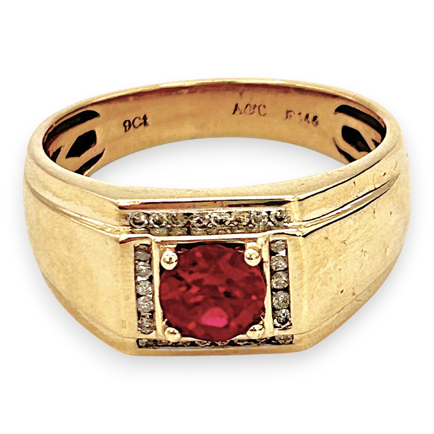 NZGD | 9ct Gold PROUDS Crimson Halo Royale Ring Valuation $2,000
