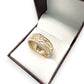 NZGD | 9ct Gold Engraved Wave Pattern Band Ring Size V