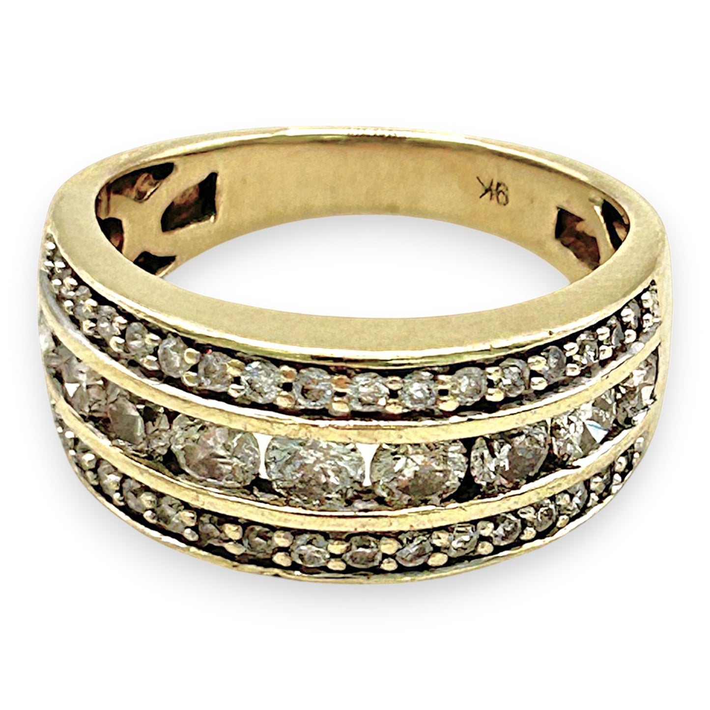 NZGD| 9ct Gold Diamond Cascade Royale Ring Valuation $2,650