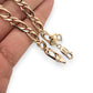NZGD | 9ct Gold Italian Refined Bracelet with 'B" Initial Charm 19.5cm