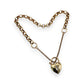 NZGD | 9ct Gold Heart Padlock Bracelet Forever Linked 18cm