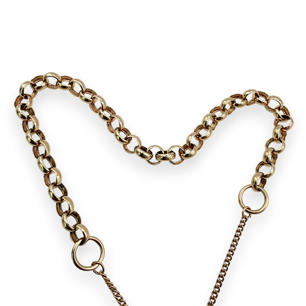 NZGD | 9ct Gold Heart Padlock Bracelet Forever Linked 18cm