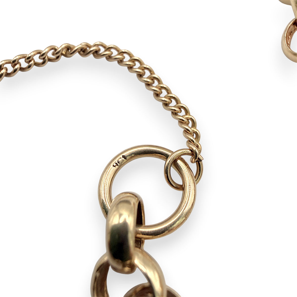 NZGD | 9ct Gold Heart Padlock Bracelet Forever Linked 18cm