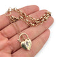 NZGD | 9ct Gold Heart Padlock Bracelet Forever Linked 18cm