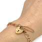 NZGD | 9ct Gold Heartline Figaro Elegance Bracelet 19cm