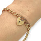 NZGD | 9ct Gold Heartline Figaro Elegance Bracelet 19cm