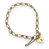 NZGD | 9ct Gold Heartline Figaro Elegance Bracelet 19cm