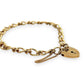 NZGD | 9ct Gold Heartline Figaro Elegance Bracelet 19cm