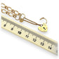 NZGD | 9ct Gold Heartline Figaro Elegance Bracelet 19cm