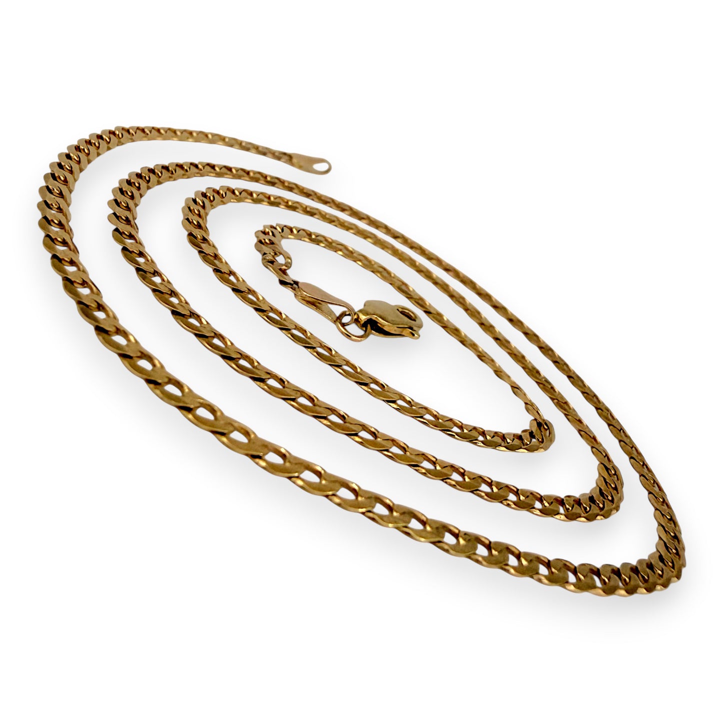 NZGD | 9ct Gold Radiant Flow Curb Chain 50cm