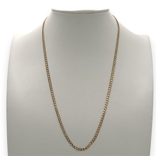 NZGD | 9ct Gold Radiant Flow Curb Chain 50cm