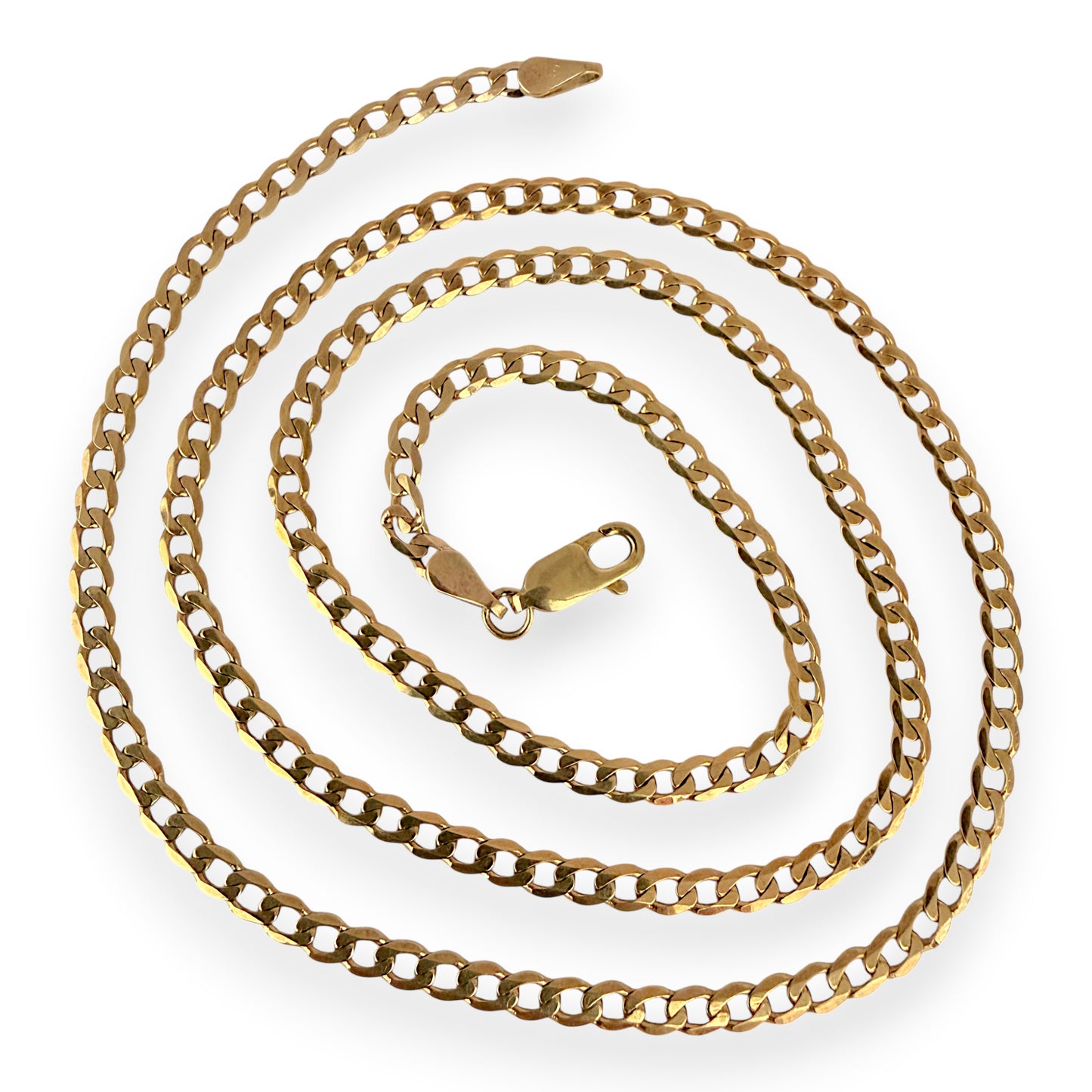 NZGD | 9ct Gold Radiant Flow Curb Chain 50cm