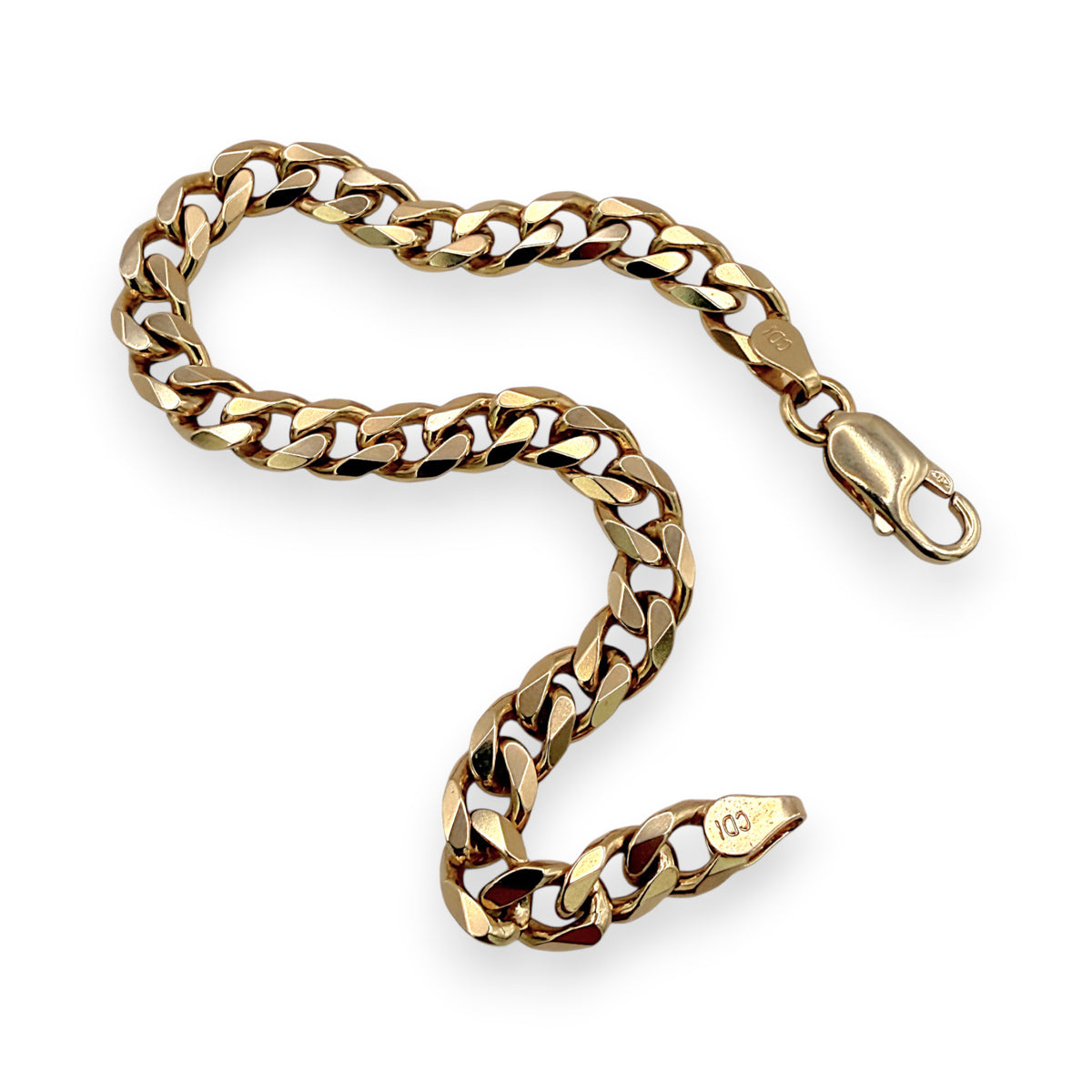 NZGD | 9ct Gold Majestic Curb Link Bracelet 21cm