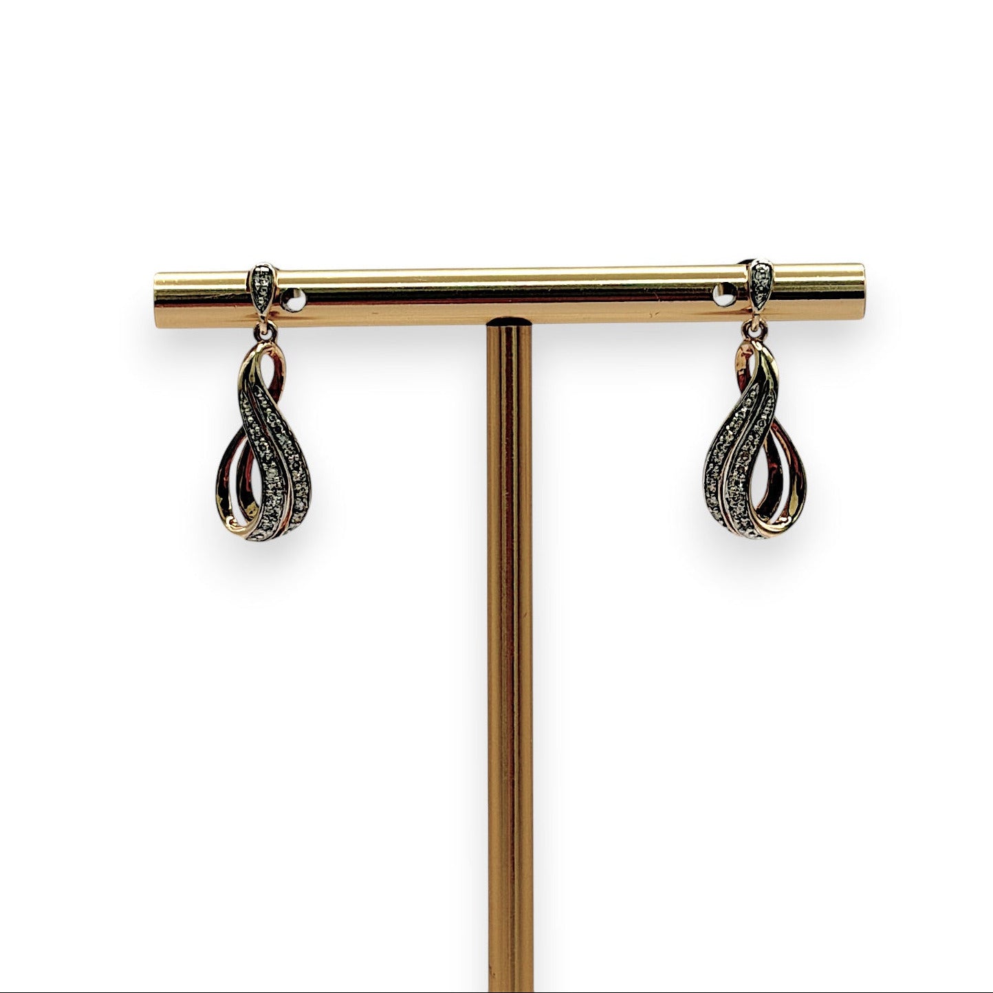 NZGD | 9ct Gold Eternal Glow Diamond Drop Earrings