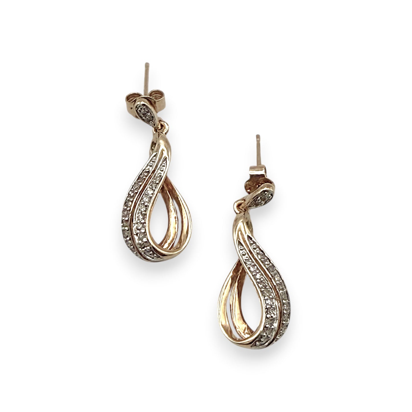 NZGD | 9ct Gold Eternal Glow Diamond Drop Earrings