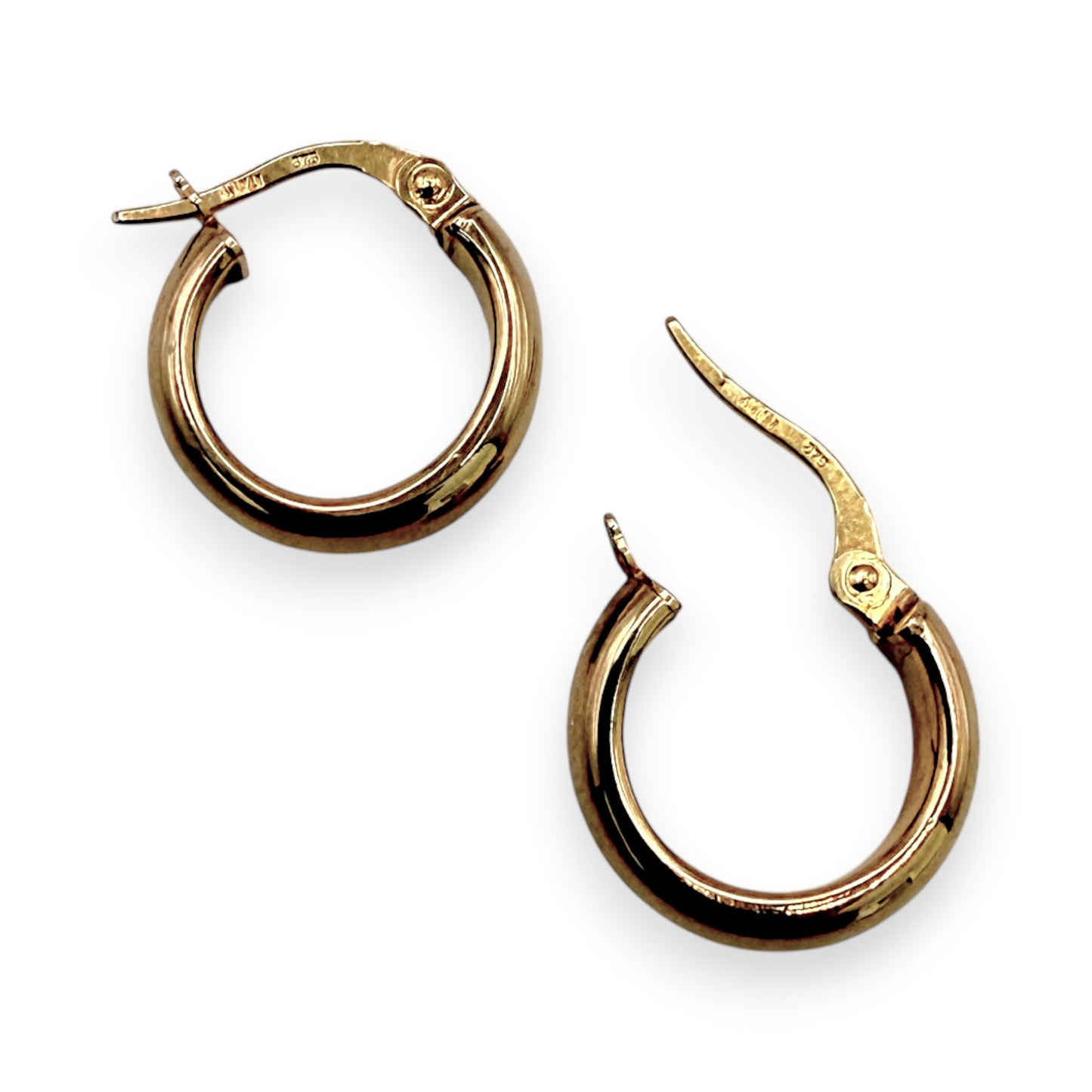 NZGD | 9ct Gold Pure Harmony Hoop Earrings 14.6mm