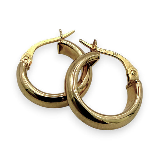 NZGD | 9ct Gold Pure Harmony Hoop Earrings 14.6mm