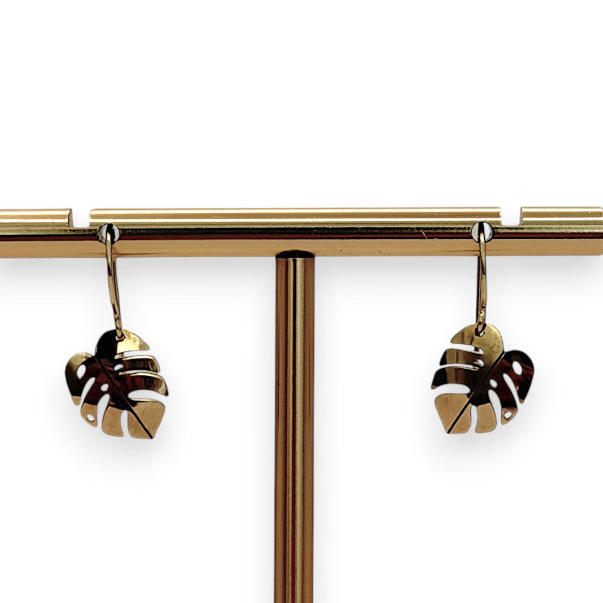 NZGD | 9ct Gold Tropical Leaf Hook Earrings