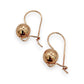 NZGD | 9ct Gold Roselight Sphere Drop Earrings 7.9mm