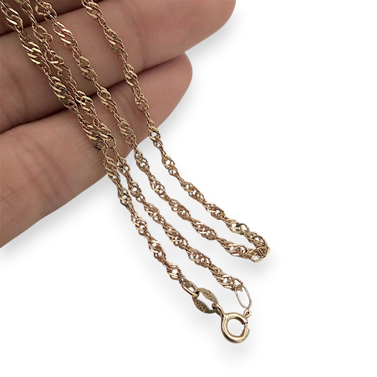 NZGD | 10ct Gold Michael Hill Singapore Chain 45cm