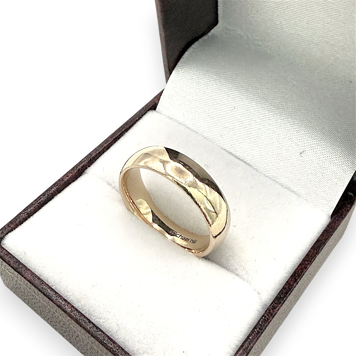 NZGD | 10ct Gold MICHAEL HILL Lustre Band Ring Size O