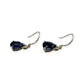 NZGD | 9ct White Gold Royal Blue Teardrop Hook Earrings