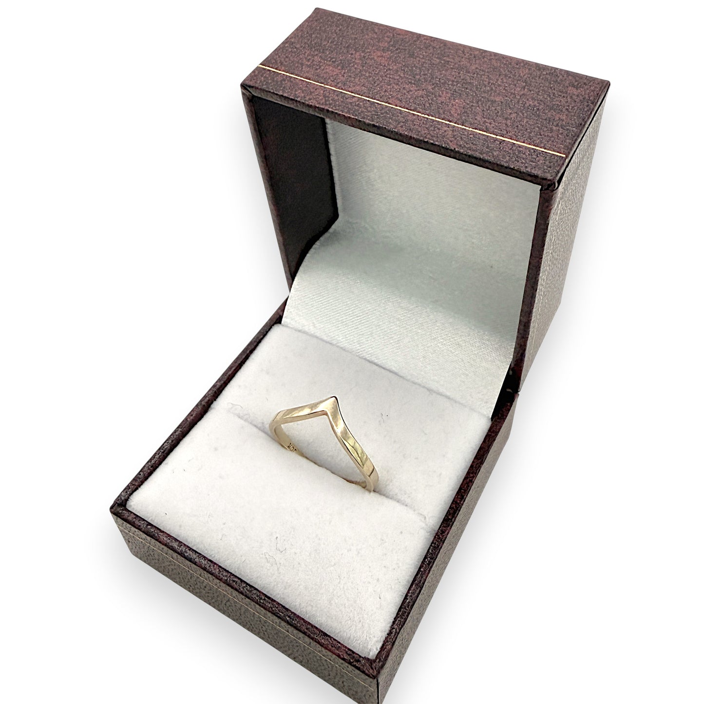 NZGD | 10ct Gold MICHAEL HILL Wishbone Promise Ring Size J 1/2
