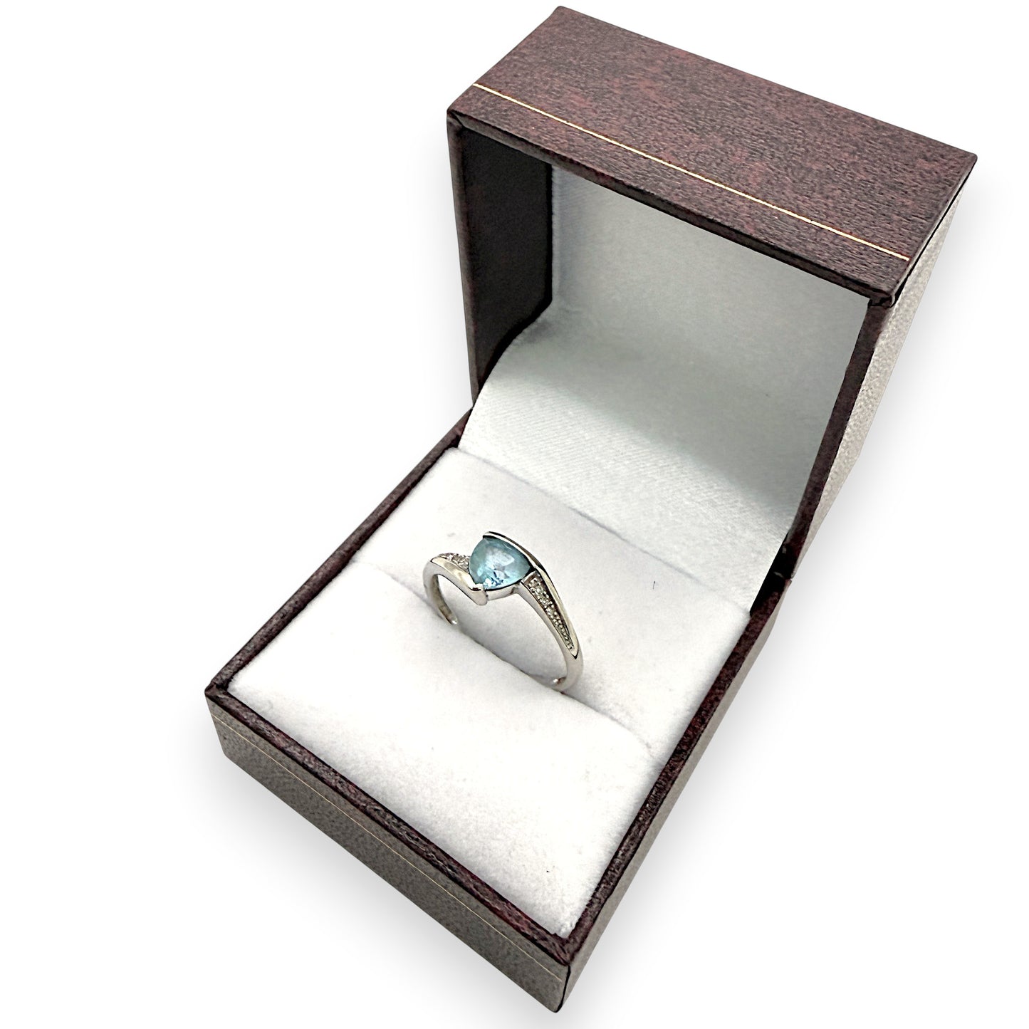 NZGD | 10ct White Gold MICHAEL HILL Celestial Blueflare Ring Size O