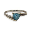 NZGD | 10ct White Gold MICHAEL HILL Celestial Blueflare Ring Size O